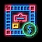 Interactive Kids Game Monopoly neon glow icon illustration