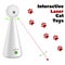 Interactive laser toy for cats on a white background