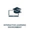 Interactive Learning Environment icon. Creative element design from content icons collection. Pixel perfect ILE icon for web