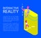 Interactive Virtual Reality Cartoon Style Banner