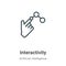 Interactivity outline vector icon. Thin line black interactivity icon, flat vector simple element illustration from editable