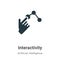 Interactivity vector icon on white background. Flat vector interactivity icon symbol sign from modern augmented reality collection