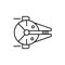 interceptor, space, spacecraft, spaceship icon. Element of future pack for mobile concept and web apps icon. Thin line icon for