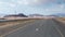 Intercity route passing near the foot of the Red Mountains in the south of Jordan, not far from Maan city