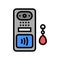 intercom contactless color icon vector illustration