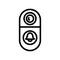 Intercom door ring bell icon vector outline illustration