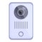 Intercom guard icon cartoon vector. Video door