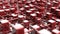Interconnected Fusion: Small Metallic Dark Red Cubes Forming a Network
