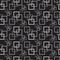 Interconnected squares in grey scale. seamless pattern and background design