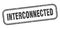 interconnected stamp. interconnected square grunge sign.