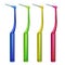 interdental brush realistic vector