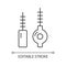 Interdental brushes linear icon