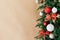 Interer home Christmas tree with gift lights garland decor new year