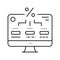 interest accrual on current account balances line icon vector illustration