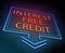 Interest free credit concept.