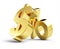 Interest, gold dollar sign 3d illustrations