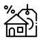 Interest home purchase icon vector outline illustration