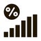 Interest Rising Statistics Icon Vector Glyph Illustration