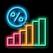 Interest Rising Statistics neon glow icon illustration