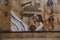 Interesting Ancient Paintings and Engravings with Hieroglyphics symbols in the Cairo Egyptian Museum, the oldest archaeological mu