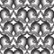 Interesting black and white ethnic greek vector seamless pattern. Monochrome ornamental vintage background. Hand drawn halftone