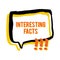 Interesting facts speech bubble icons. Fun fact idea label. Banner for business, marketing and advertising. Funny question  logo