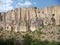 Interesting geologic form mountain in the valley of Ihlara in Turkey.