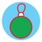 Interesting green christmas tree decoration, icon