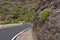 Interesting narrow winding picturesque dangerous road to the city of Masca on Tenerife Spanish Canary Island