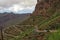 Interesting narrow winding picturesque dangerous road to the city of Masca on Tenerife Spanish Canary Island