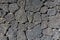 Interesting texture/pattern of a volcanic stones wall