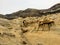 An interesting and unique view of the hoodoos outside of Drumheller, Alberta, Canada.