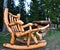Interesting wooden rocking chair