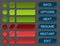 Interface buttons set for space games or apps