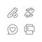 Interface creation process pixel perfect linear icons set