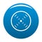 Interface radar icon blue vector