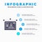 interface, website, user, layout, design Infographics Template for Website and Presentation. GLyph Gray icon with Blue infographic