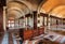 Interior of the 16th century Archivo General de Indias with corridors, Spanish Renaissance architecture