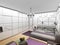 Interior 3D bedrooms with bed and a window to the