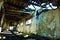 Interior of abandoned barn