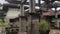 Interior of abandoned damaged and destroyed hotel on Bali island.