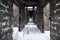 Interior of abandoned prison