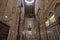 Interior of al Refai mosque with old decorated bricks stone wall