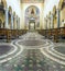 Interior of the ancient basilica church of San Saba in Rome