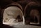 Interior of ancient cave christian temple in Zelve,Cappadocia