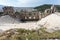 Interior of the ancient Greek theater Odeon of Herodes Atticus in Athens, Greece