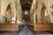 Interior of an ancient Romanesque church