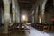 Interior of ancient romanesque church in Tuscany