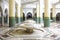 Interior arches and mosaic tile work in Hassan II Mosque in Casablanca, Morocco