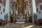 Interior architecture with furniture  decorations  frescoes and sculptures of the church of Paul Catholic Parish and St Peter in